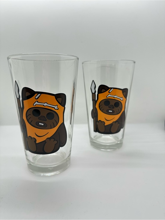 Other - Ewok Character Pint Glasses - Orange & Brown